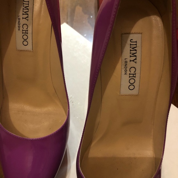 Jimmy Choo 9US Patent Leather Orchid Authentic - Picture 5 of 6
